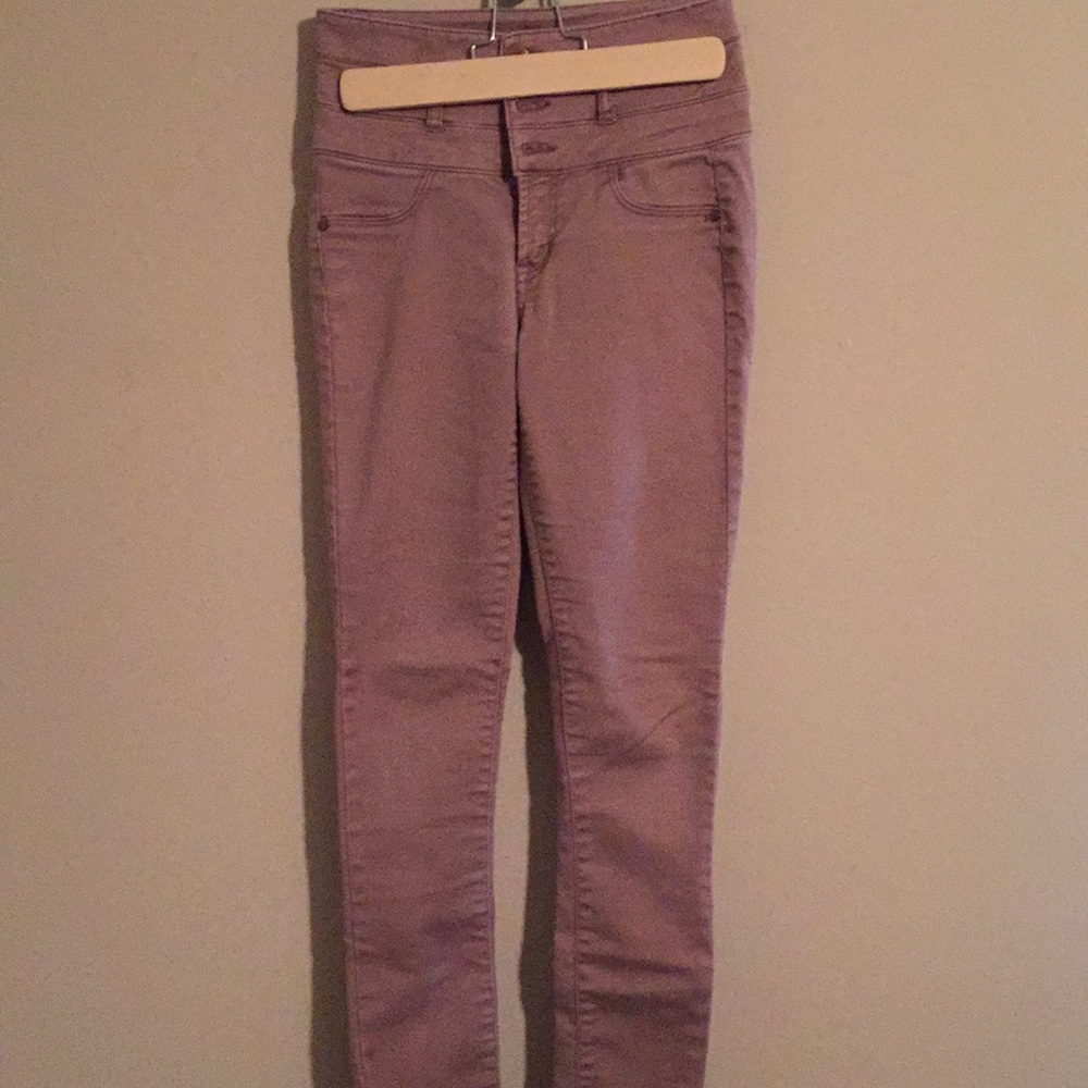 High waisted skinny jeans